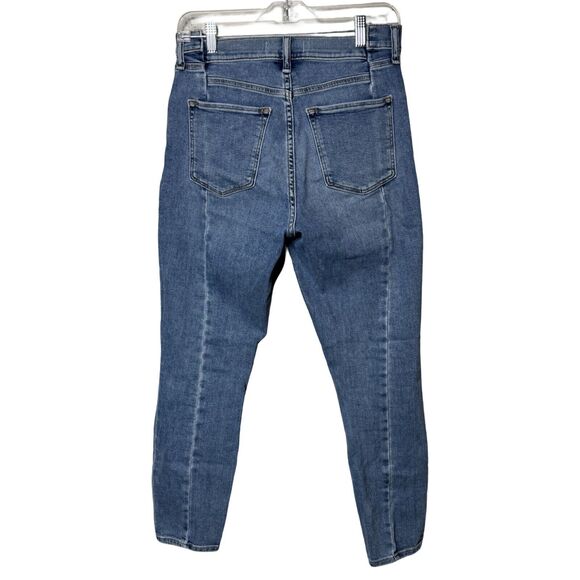 Abercrombie Jeans Women 8 29 Short Blue Super Skinny High Rise Stacked Waist - Picture 2 of 6